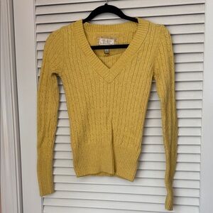 Vintage 2000s American Eagle Outfitters Cable V-Neck Sweater - Size Small